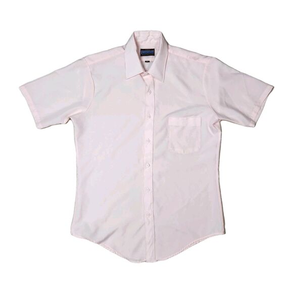 Vtg JC Penney Shirt 15‎ 1/2 Retro Short Sleeve Button Up Eclectic Grandmacore - Picture 1 of 8